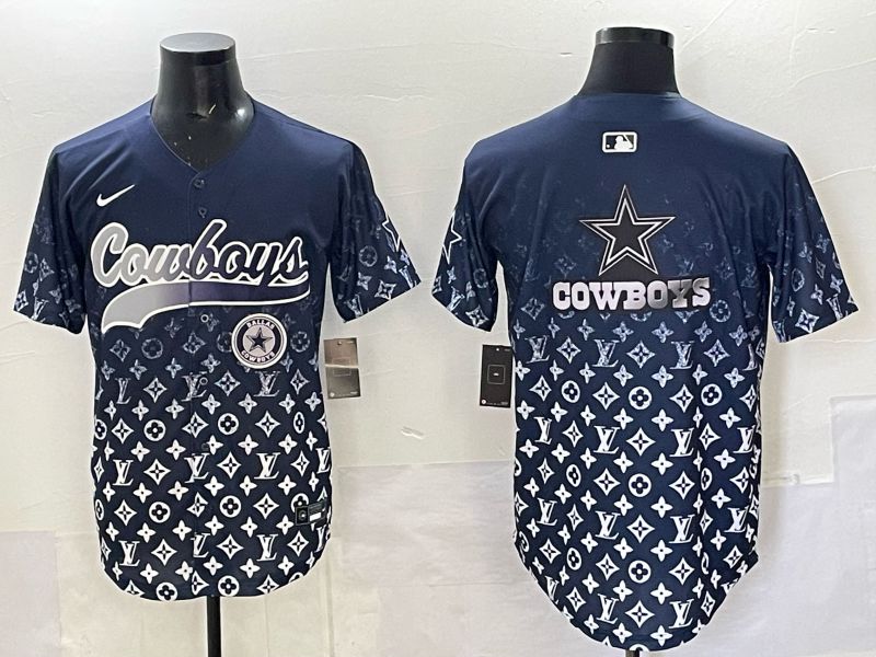 Men 2025 Dallas Cowboys Blank Drak Blue Nike Limited NFL Jersey 020